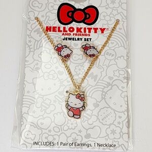 HELLO KITTY 🐱 Hello Kitty And Friends HK Jewelry Set Necklace And Earrings NEW
